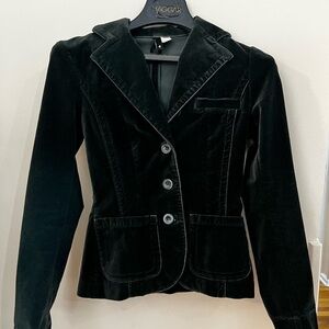 Holiday Green Velvet Blazer